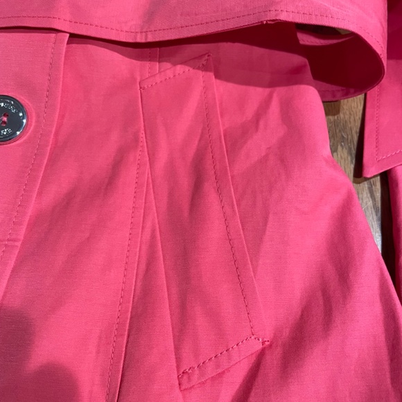 NWT Express short trench coat, coral, size M - Picture 8 of 14